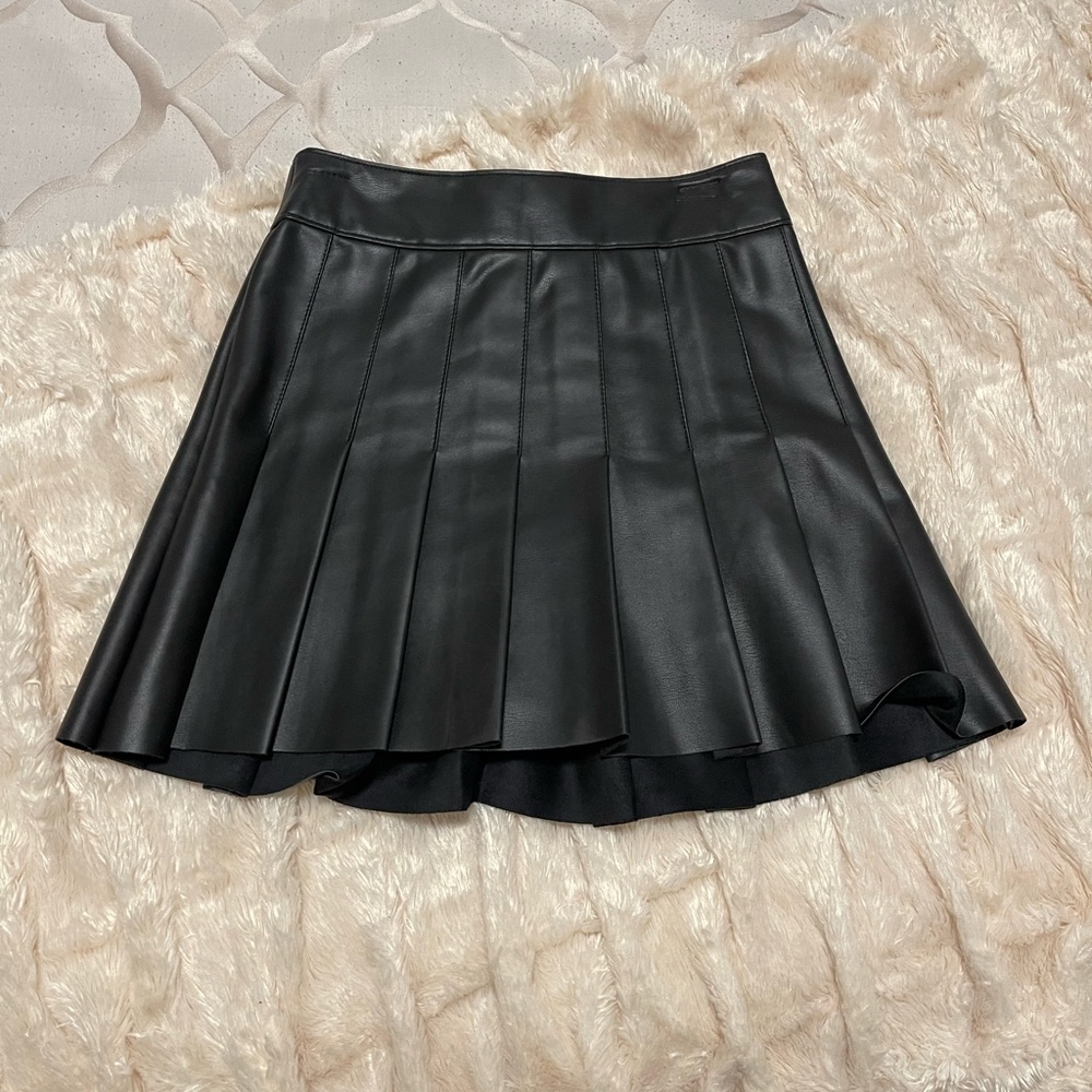 Black Abercrombie & Fitch Leather Mini Skirt